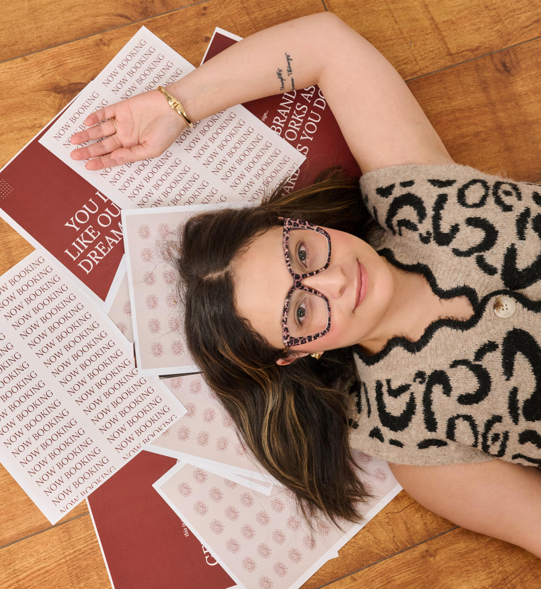 Branded Marketing Materials by Espinoza Collective Caulene Flores with branded marketing materials designed by Espinoza Collective